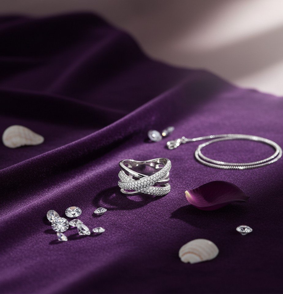 Dazzling Pave Crystal Crossover Ring