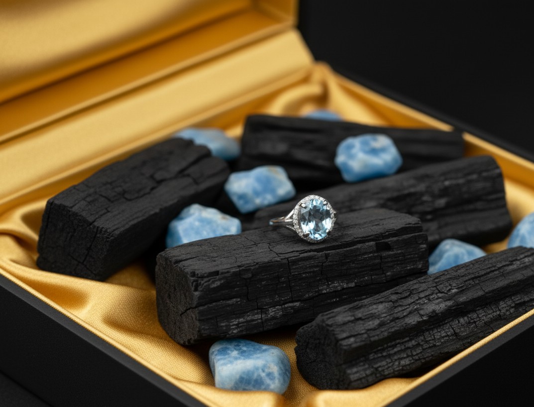 Certified Blue Topaz Silver Ring – 92.5 Sterling Silver | Elegant Handmade Gemstone Jewelry