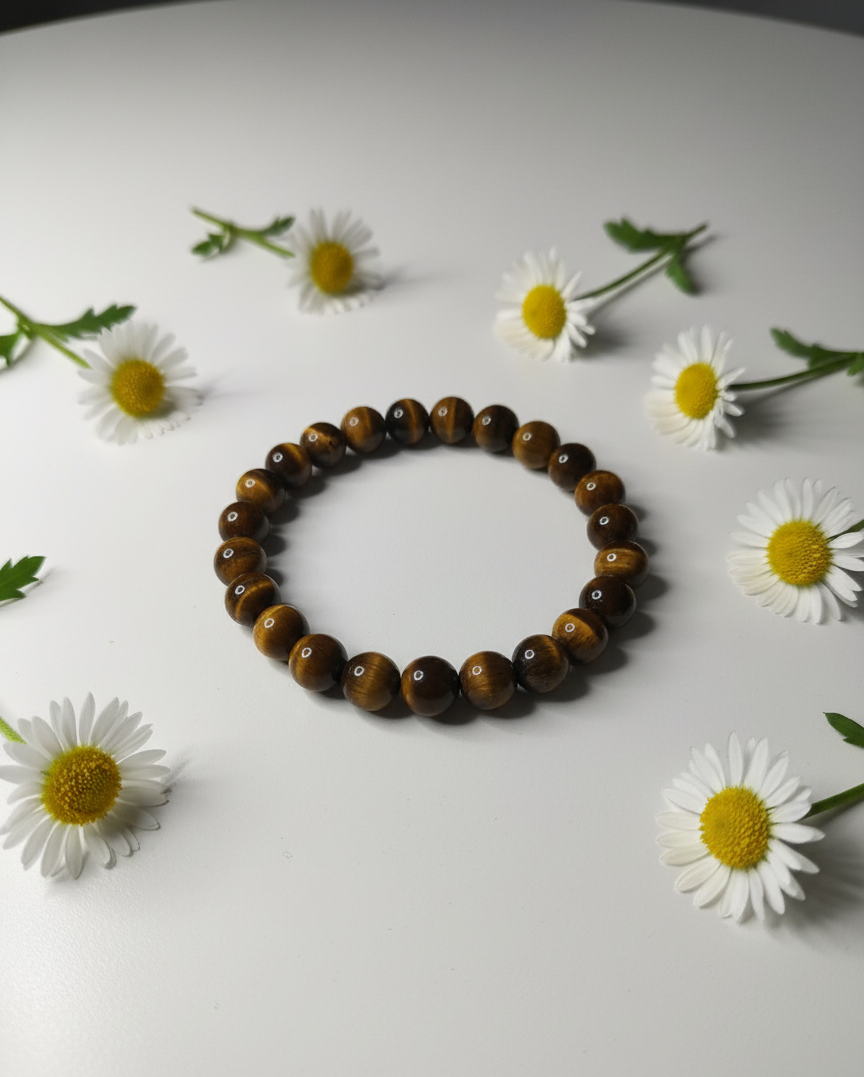 Tiger Eye Crystal Bracelet: Protection, Courage, Grounding Energy