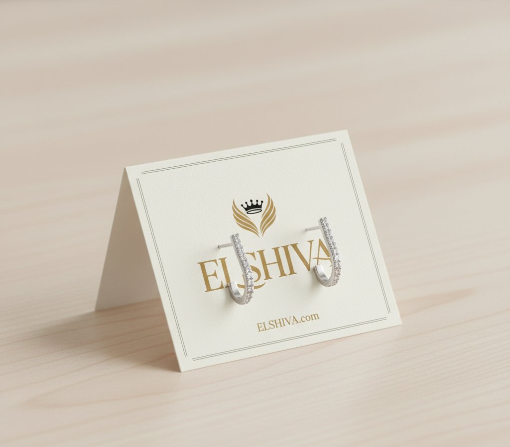 Dazzling J Diamond Hoop Earrings - The Elshiva Sparkle Hoops