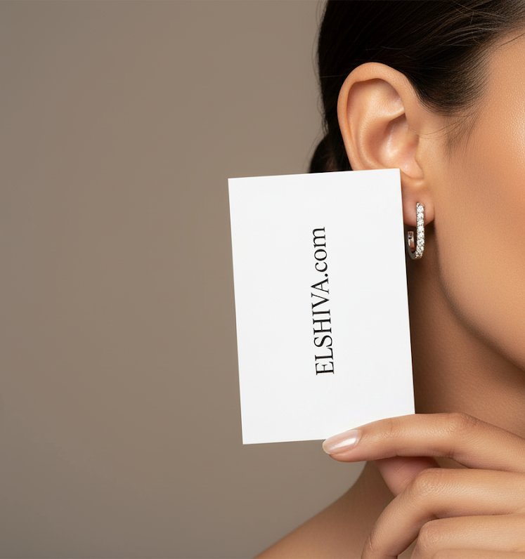 Dazzling J Diamond Hoop Earrings - The Elshiva Sparkle Hoops