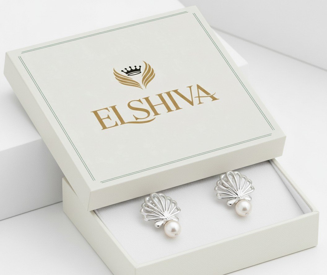 Seaside Serenity Shell & Pearl Earrings by Elshiva.com 