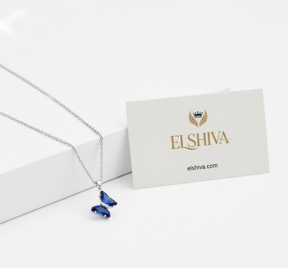 🦋 Enchanting Blue Monarch Butterfly Pendant 🦋