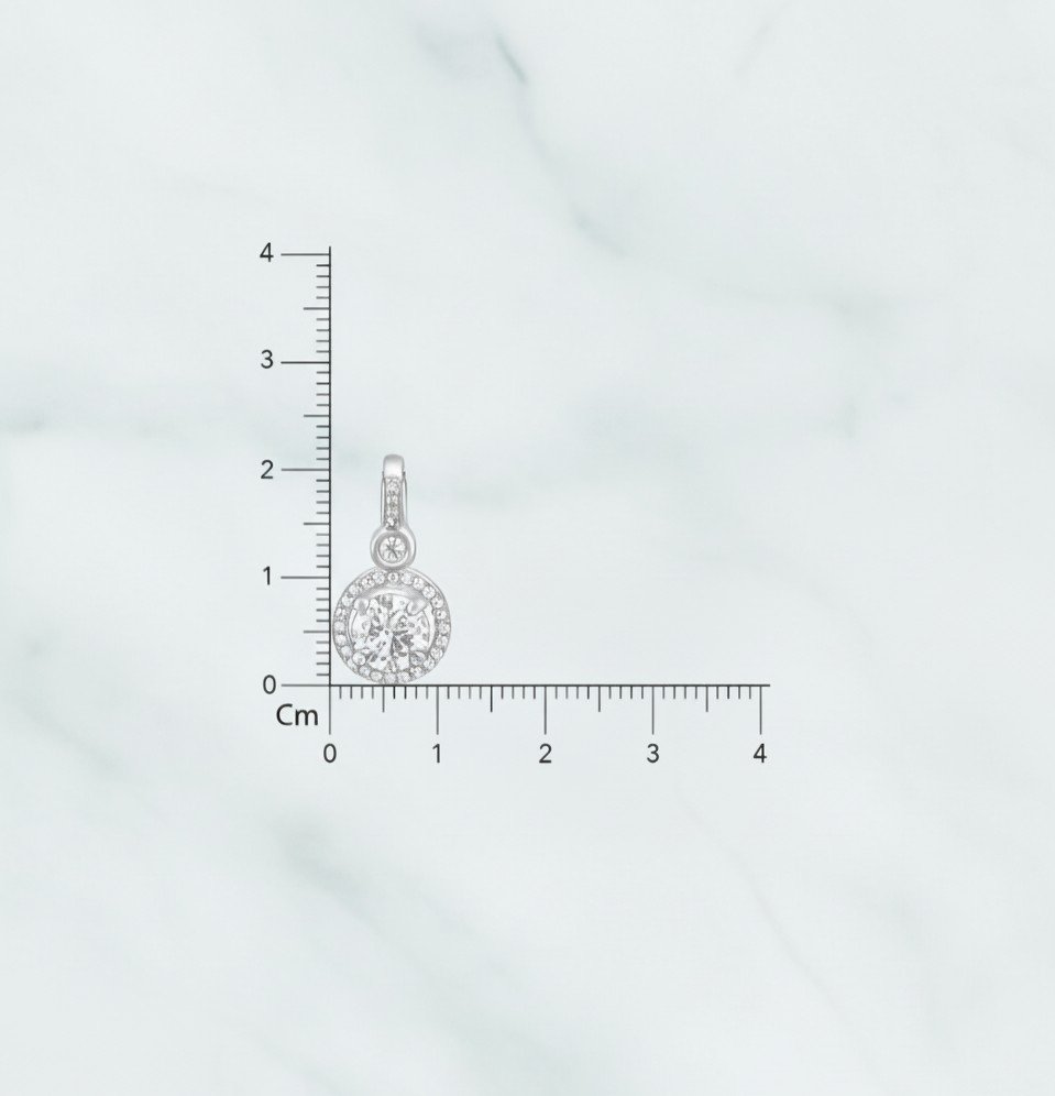 Dazzling Round Cut CZ Halo Solitaire Necklace