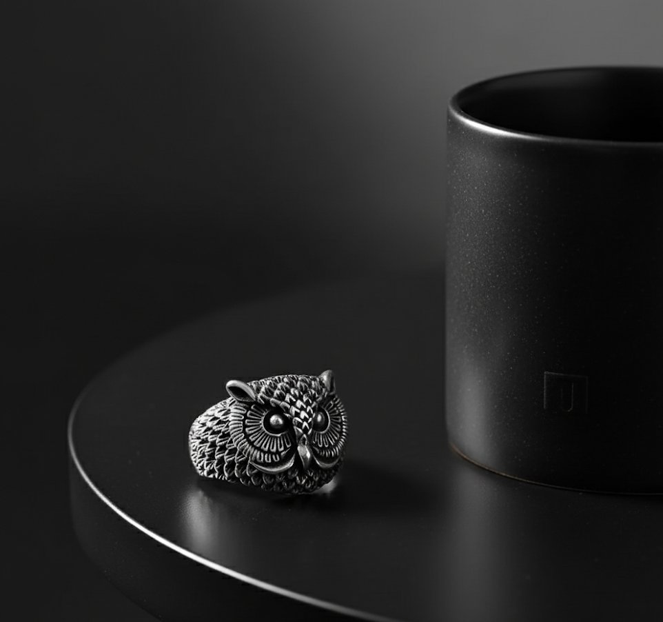 🦉 The Sovereign Owl Ring: Rule the Night 🌙