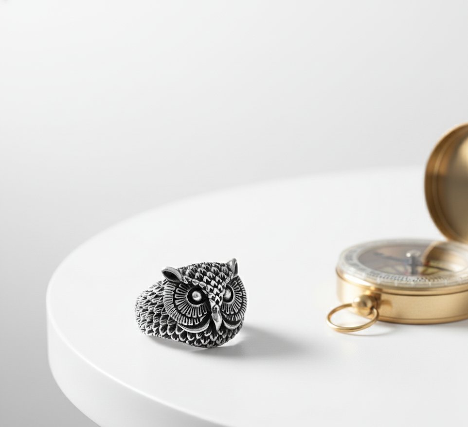 🦉 The Sovereign Owl Ring: Rule the Night 🌙