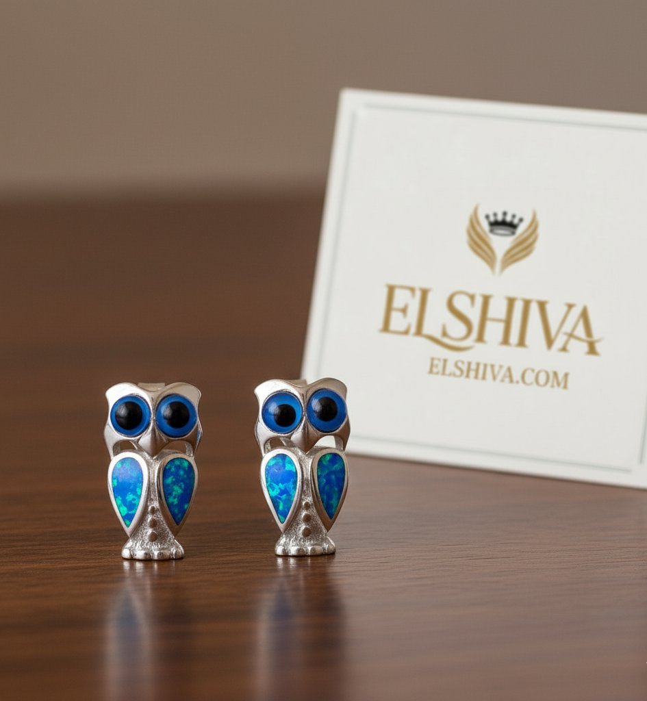 🦉 Majestic Night Owl Opal Earring: A Glimmer of Wisdom ✨