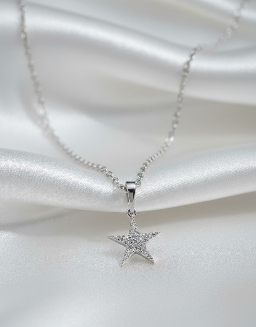 Dazzling Pave Star Pendant Necklace