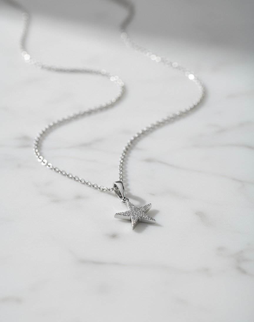 Dazzling Pave Star Pendant Necklace