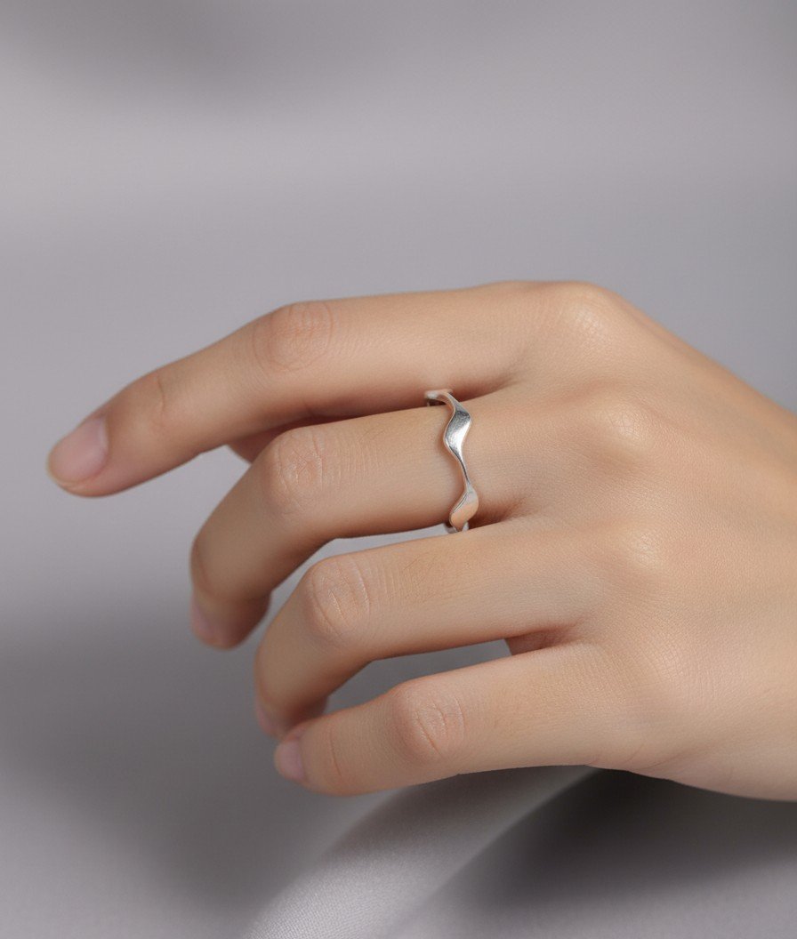 Ocean Flow Sterling Silver Ring 