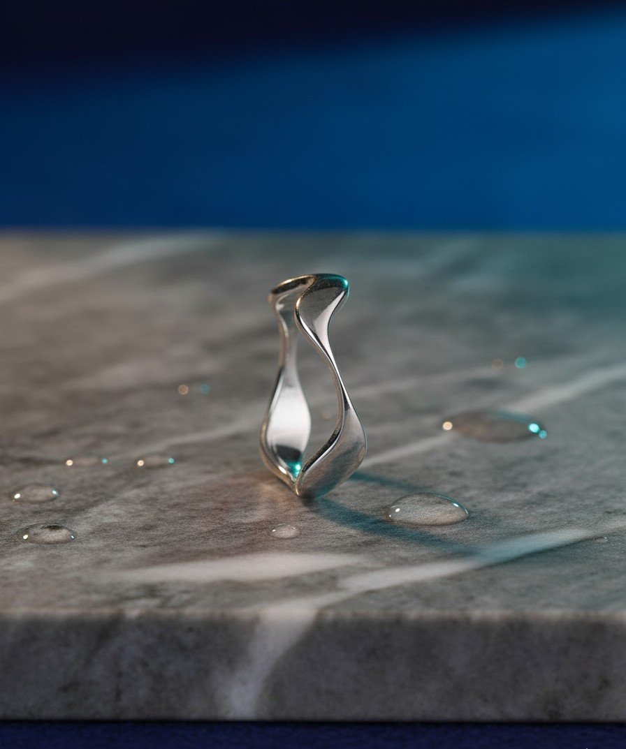 Ocean Flow Sterling Silver Ring 