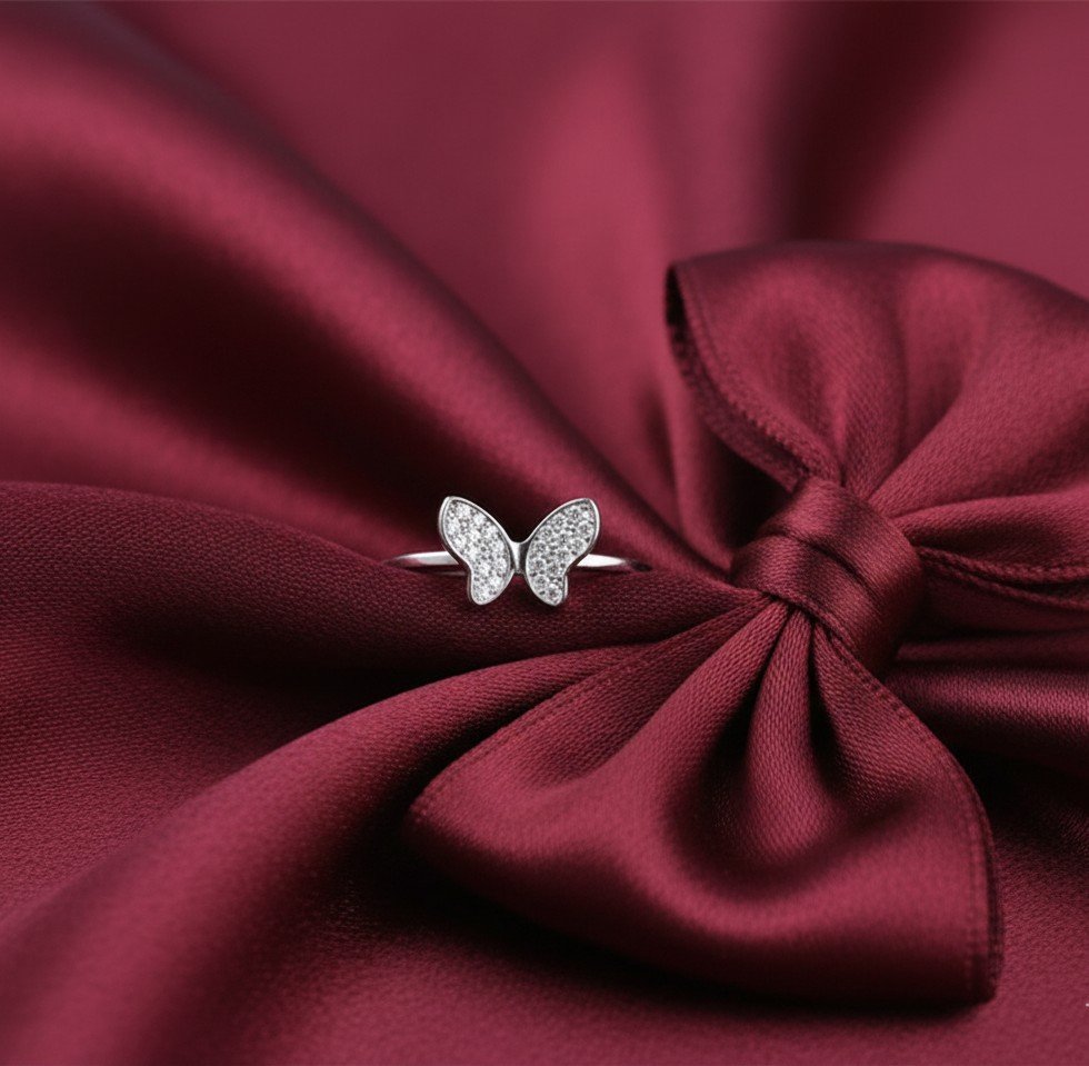Sparkling Pave Butterfly Ring