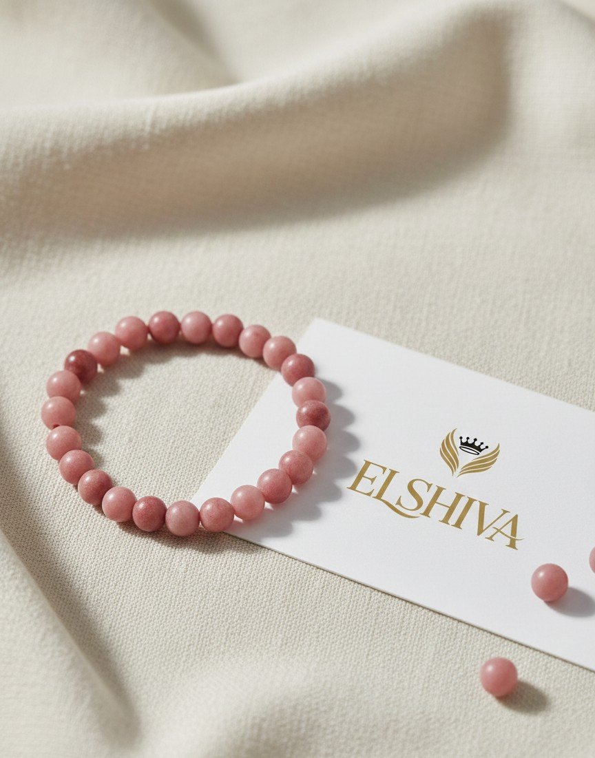 Natural Rhodochrosite Beaded Bracelet
