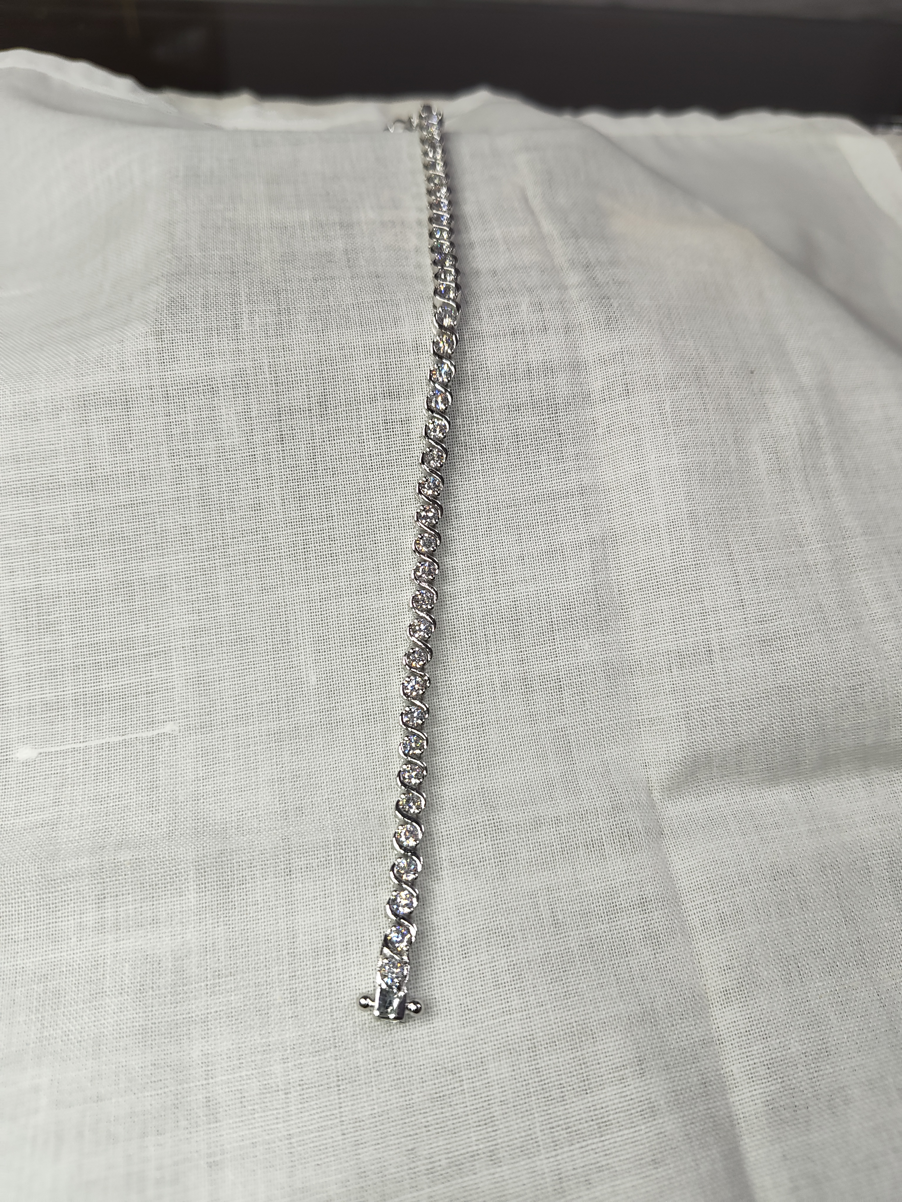 Sterling Silver Cubic Zirconia Tennis Bracelet: Handmade Elegant Jewelry| stone CERTIFICATE OF AUTHENTICATION