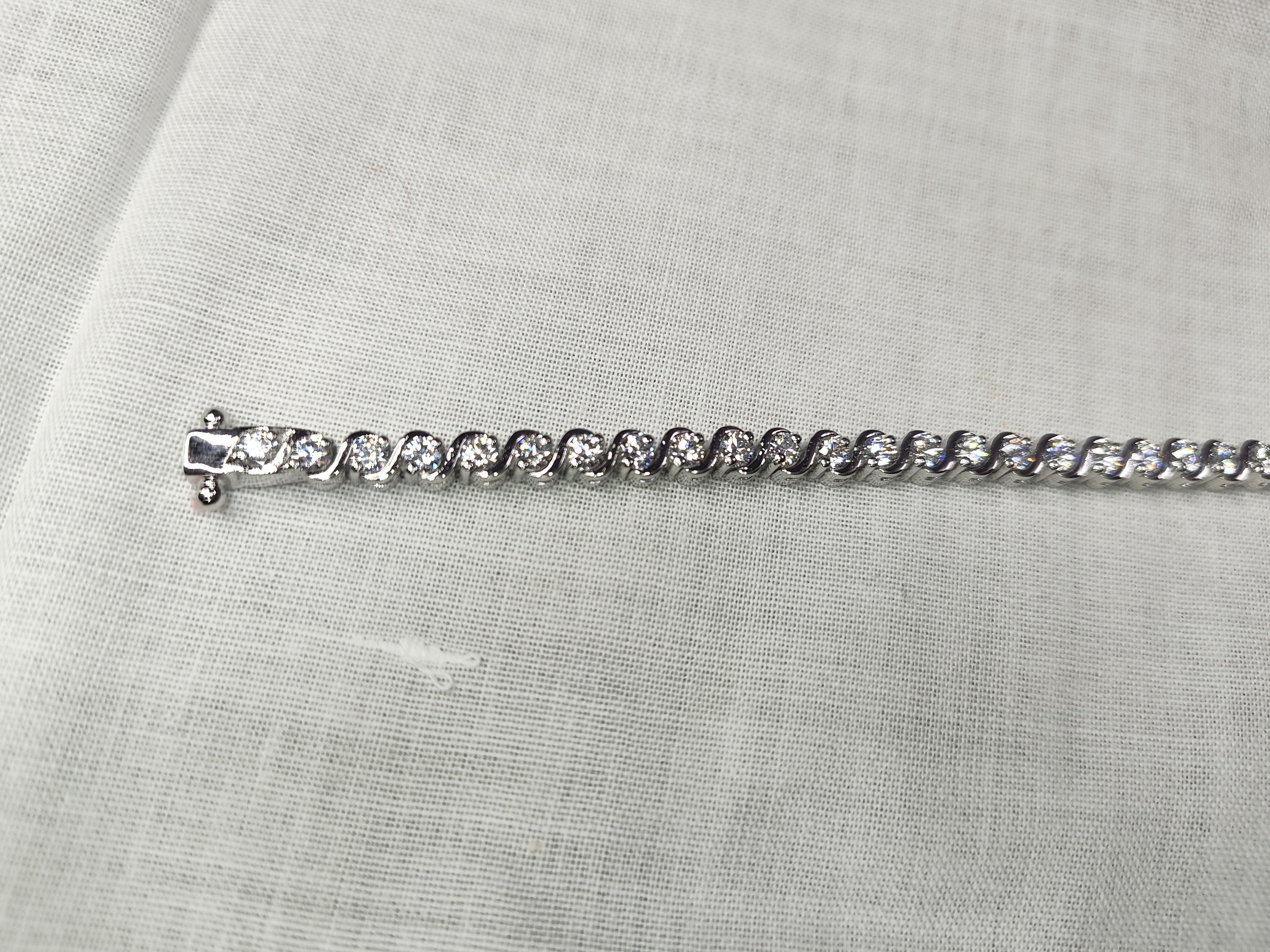 Sterling Silver Cubic Zirconia Tennis Bracelet: Handmade Elegant Jewelry| stone CERTIFICATE OF AUTHENTICATION