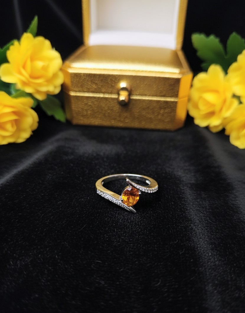  Citrine Ring: 925 Sterling Silver | AAA Grade Gemstone | With Certificate