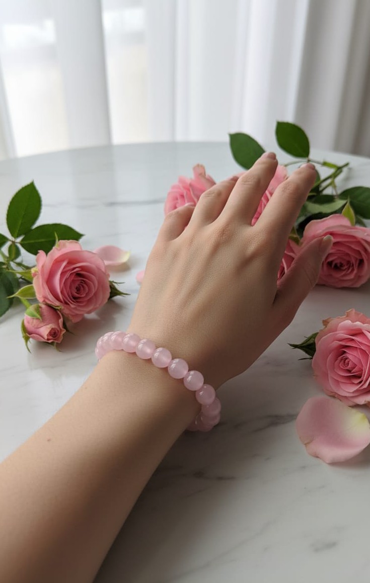 Love Magnet Rose Quartz Bracelet – Attract Love, Heal the Heart & Raise Vibration