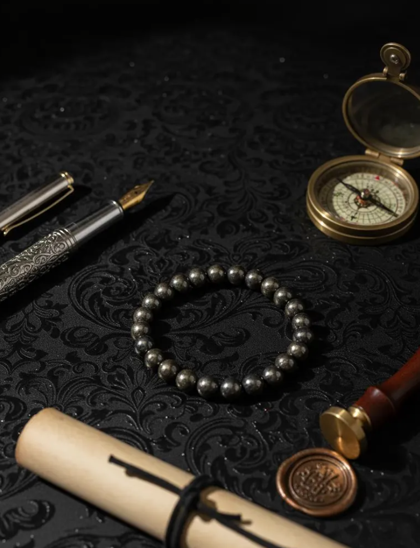 Pyrite Money Magnet Bracelet – Natural Stone of Wealth, Prosperity & Success