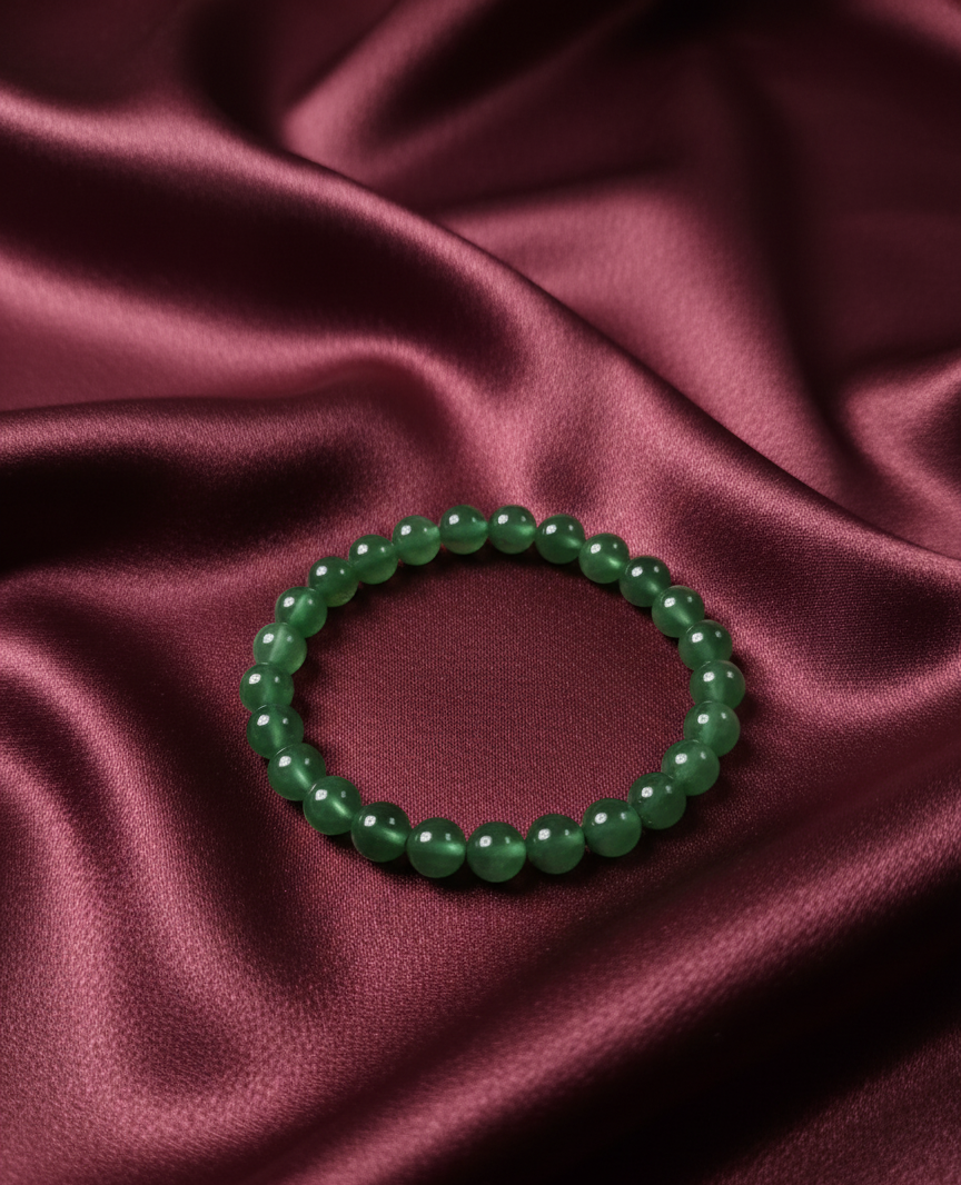 Natural Green Aventurine Beaded Bracelet – Luck, Prosperity & Heart Chakra