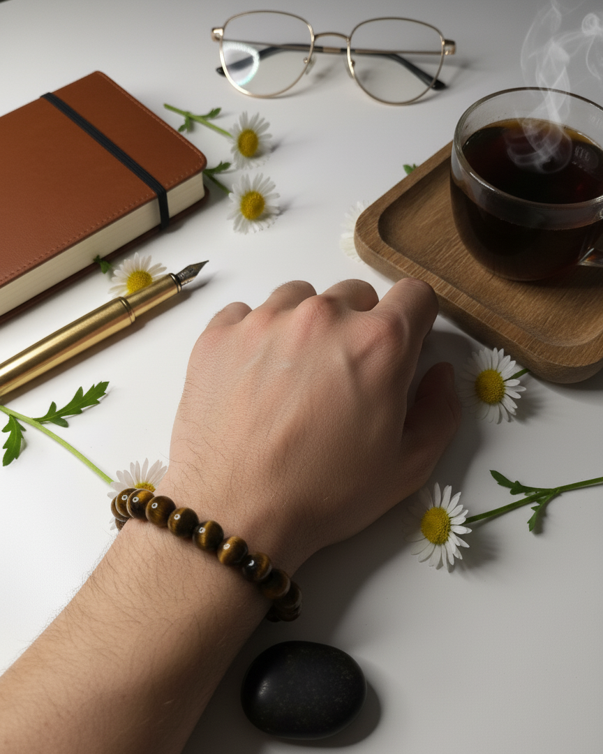 Tiger Eye Crystal Bracelet: Protection, Courage, Grounding Energy