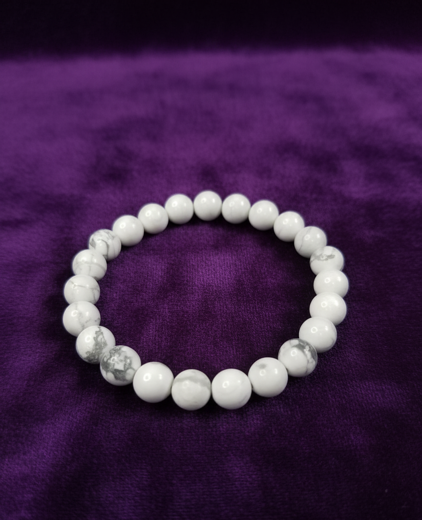 Natural Howlite stone bracelet