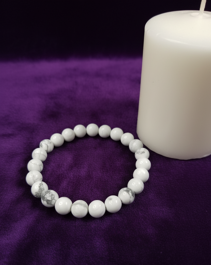 Natural Howlite stone bracelet