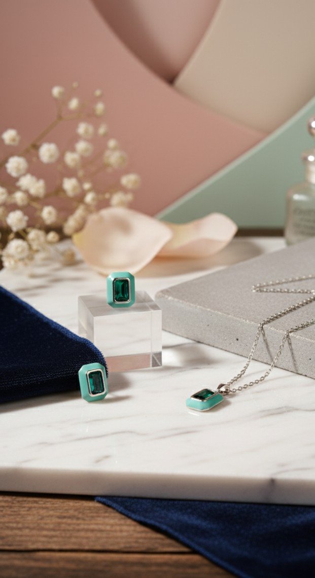 The Green Enamel Serenity Set: Timeless Style, Perfect Design 