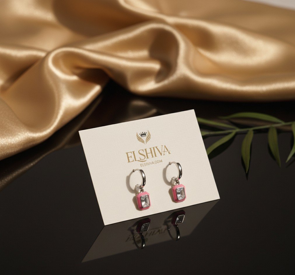 Effortless Glam: Gift-Ready Pink Charm Earrings