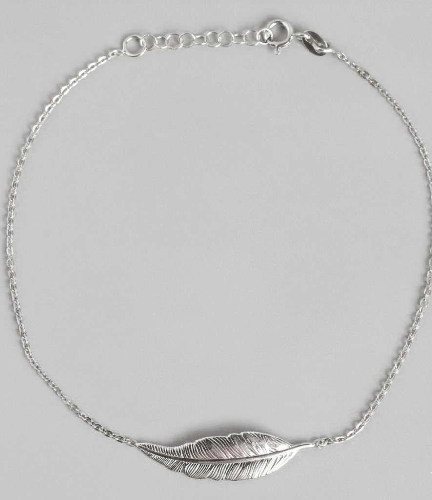 Boho Feather Charm Anklet